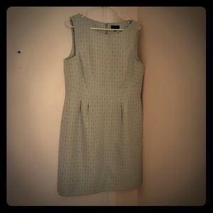 Mint-green and white, jacquard print, Tahari dress